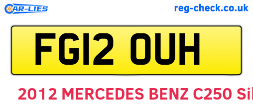 FG12OUH are the vehicle registration plates.