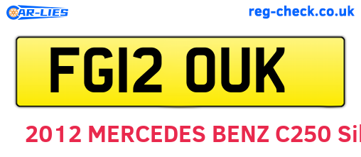 FG12OUK are the vehicle registration plates.