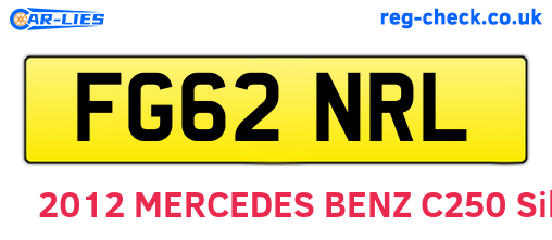 FG62NRL are the vehicle registration plates.