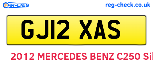GJ12XAS are the vehicle registration plates.