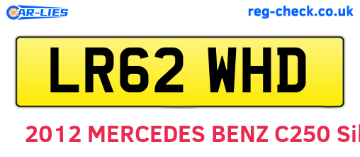 LR62WHD are the vehicle registration plates.