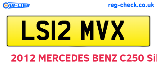 LS12MVX are the vehicle registration plates.