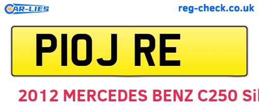 P10JRE are the vehicle registration plates.