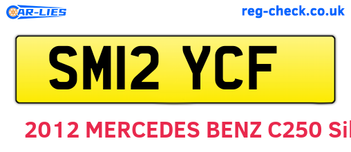 SM12YCF are the vehicle registration plates.
