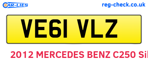 VE61VLZ are the vehicle registration plates.