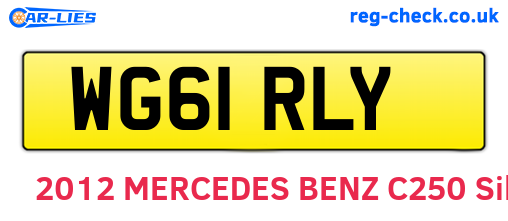 WG61RLY are the vehicle registration plates.