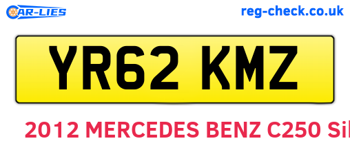 YR62KMZ are the vehicle registration plates.