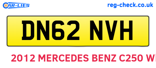 DN62NVH are the vehicle registration plates.