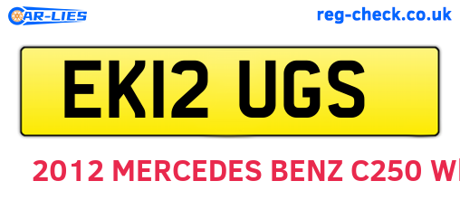 EK12UGS are the vehicle registration plates.
