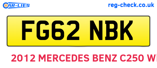 FG62NBK are the vehicle registration plates.