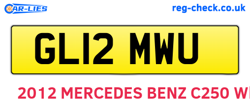 GL12MWU are the vehicle registration plates.