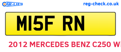 M15FRN are the vehicle registration plates.
