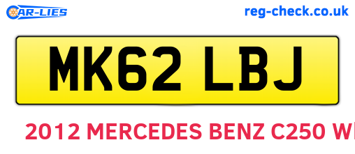 MK62LBJ are the vehicle registration plates.