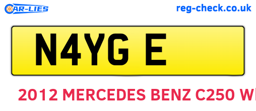 N4YGE are the vehicle registration plates.