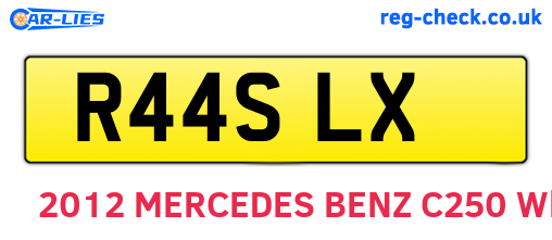R44SLX are the vehicle registration plates.