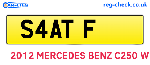 S4ATF are the vehicle registration plates.