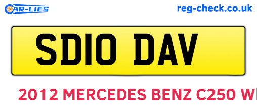 SD10DAV are the vehicle registration plates.