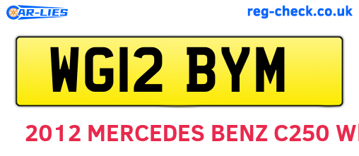 WG12BYM are the vehicle registration plates.