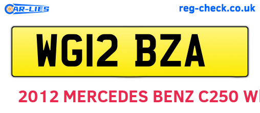 WG12BZA are the vehicle registration plates.