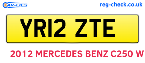YR12ZTE are the vehicle registration plates.