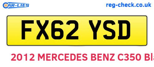 FX62YSD are the vehicle registration plates.
