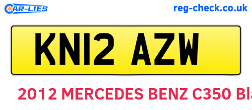 KN12AZW are the vehicle registration plates.