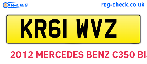 KR61WVZ are the vehicle registration plates.
