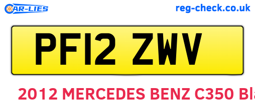 PF12ZWV are the vehicle registration plates.