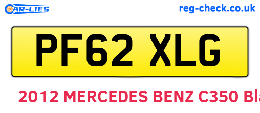 PF62XLG are the vehicle registration plates.