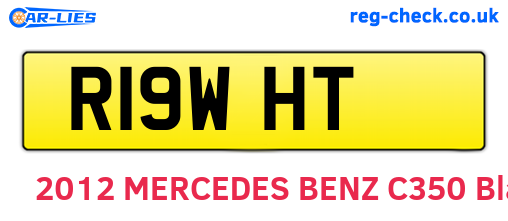 R19WHT are the vehicle registration plates.