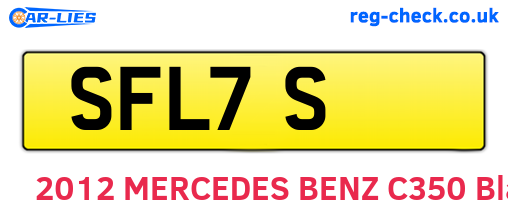 SFL7S are the vehicle registration plates.