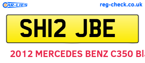 SH12JBE are the vehicle registration plates.