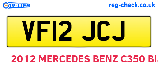 VF12JCJ are the vehicle registration plates.