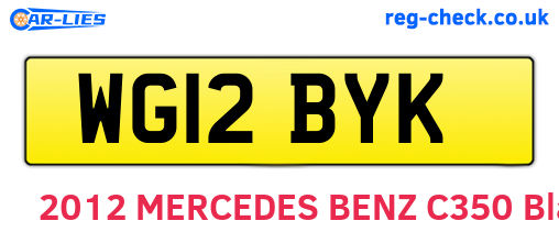WG12BYK are the vehicle registration plates.