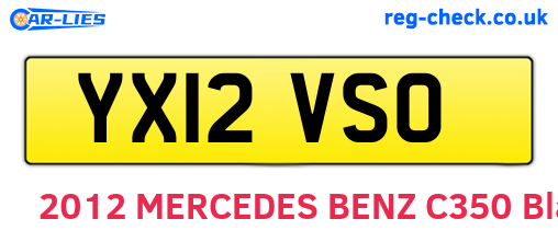 YX12VSO are the vehicle registration plates.
