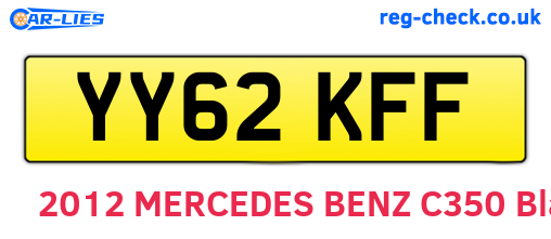 YY62KFF are the vehicle registration plates.