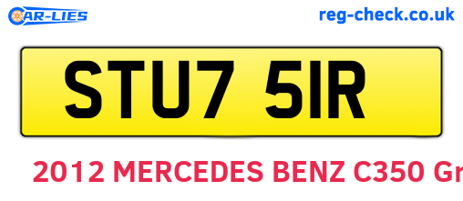 STU751R are the vehicle registration plates.