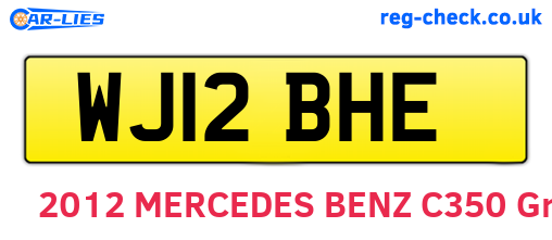 WJ12BHE are the vehicle registration plates.