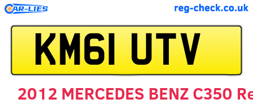 KM61UTV are the vehicle registration plates.