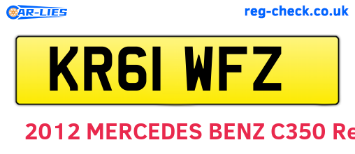KR61WFZ are the vehicle registration plates.