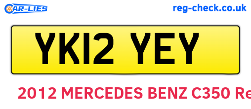 YK12YEY are the vehicle registration plates.