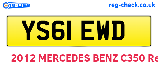 YS61EWD are the vehicle registration plates.
