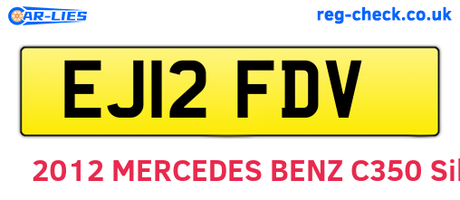 EJ12FDV are the vehicle registration plates.