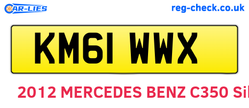KM61WWX are the vehicle registration plates.