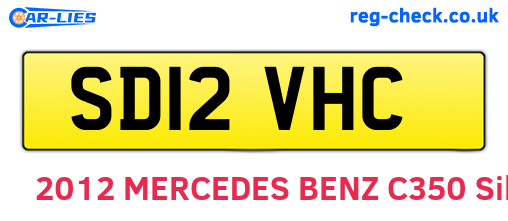 SD12VHC are the vehicle registration plates.