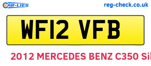 WF12VFB are the vehicle registration plates.