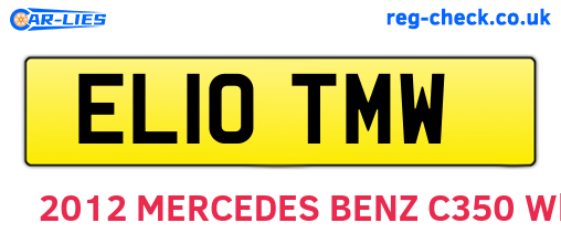 EL10TMW are the vehicle registration plates.