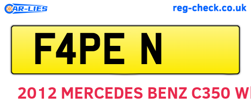 F4PEN are the vehicle registration plates.