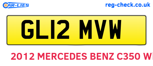GL12MVW are the vehicle registration plates.