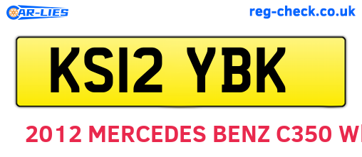 KS12YBK are the vehicle registration plates.